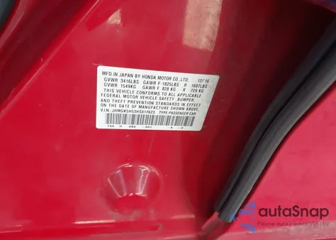 2017 Honda Fit Lx from USA, damaged, VIN JHMGK5H53HS017623